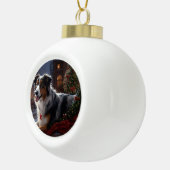 Boule En Céramique Berger Australien saison festive de Noël (Droite)