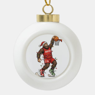 Boule En Céramique Bigfoot Sasquatch Basket Noël 2026 Vacances