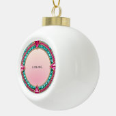 Boule En Céramique Bijoux rose et turquoise (Droite)