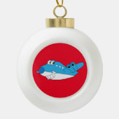 Boule En Céramique Billy Blue Christmas Collection ! (Devant)