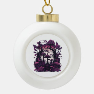 Boule En Céramique Bois de champignons Whimsigoth Witchy sérigraphie