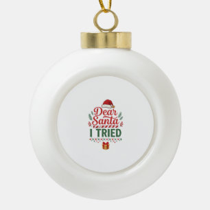 Boule En Céramique Boîte de Présent Chapeau de Noël Dear Santa