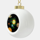 Boule En Céramique Bonnes Fêtes de la planète Terre Fun Noël (Droite)