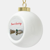 Boule En Céramique Bonnes Fêtes - Mallards (Droite)