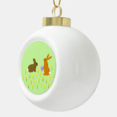 Boule En Céramique Bonnets de Pâques et jonquilles (Droite)