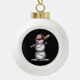 Boule En Céramique Boules de bonhomme de neige de baseball Neige Noël
