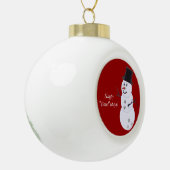 Boule En Céramique Bowling Ball Snowman (Gauche)