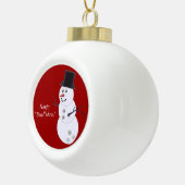 Boule En Céramique Bowling Ball Snowman (Droite)