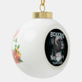 Boule En Céramique Boxer Chien Amoureux des animaux Texte d'art (Gauche)
