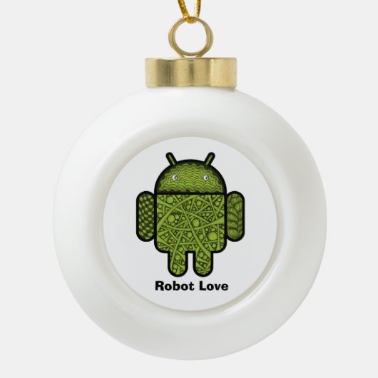 Boule En Céramique Bubbles Doodle Character pour le robot Android™ (Devant)
