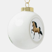 Boule En Céramique Buckskin American Saddlebred Horse Ornament (Gauche)