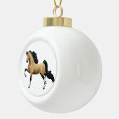 Boule En Céramique Buckskin American Saddlebred Horse Ornament (Droite)