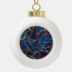 Boule En Céramique Bulles brisées Flocon de neige Pewing Noël Ornamen