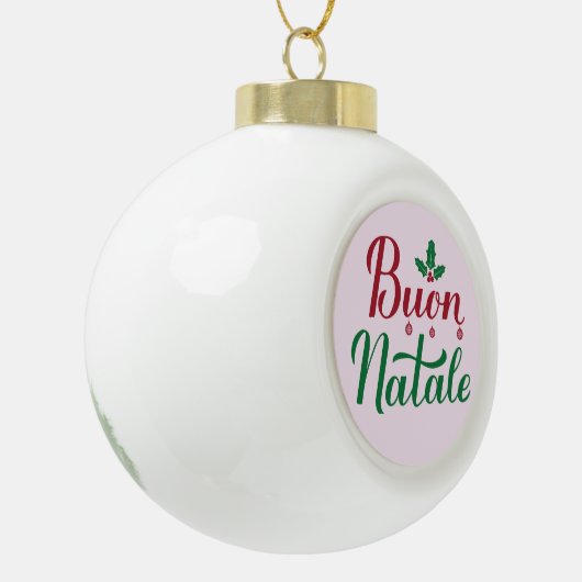 Boule En Céramique Buon Natale Holiday (Gauche)