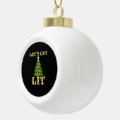 Boule En Céramique Buvons Lit Boire Drôle Noël (Droite)