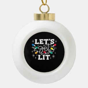 Boule En Céramique Buvons Lit Feu de Noël du Père Noël