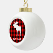 Boule En Céramique Cabine rustique Buffalo Plaid Moose (Droite)