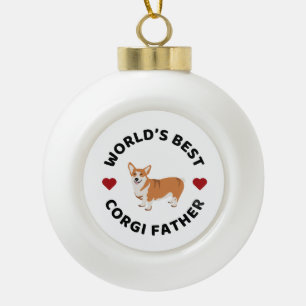 Boule En Céramique Cadeau pour le meilleur père de Corgi au monde