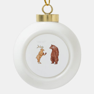 Boule En Céramique Cadeaux drôles de dictons ours mains Oh cerf