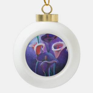 Boule En Céramique Callas Violet Lilac Et Violet Art