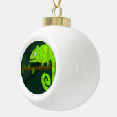 Boule En Céramique Caméléon mignon vert (Droite)