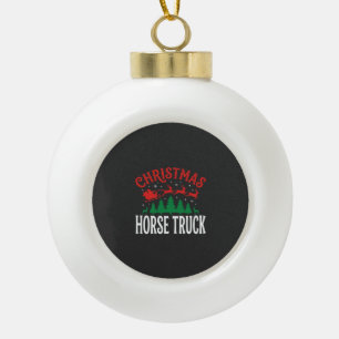 Boule En Céramique Camion à cheval de Noël Santa Sleigh