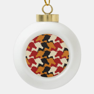 Boule En Céramique Camouflage tête de licorne, répétition motif.