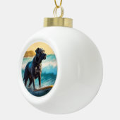 Boule En Céramique Cane Corso Beach Surf Peinture (Droite)