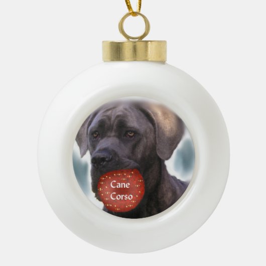 Boule En Céramique Canne Corso Noël (Devant)