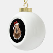 Boule En Céramique Capybara Noël drôle (Droite)