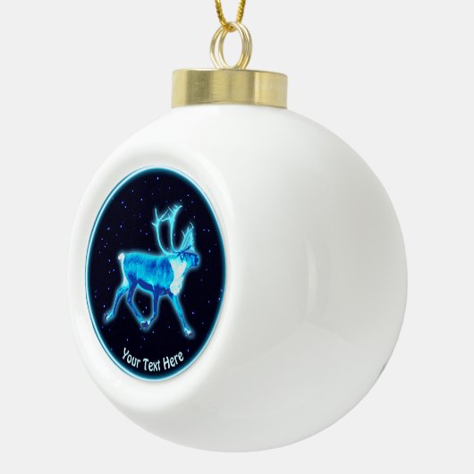 Boule En Céramique Caribou bleu (rennes) (Droite)