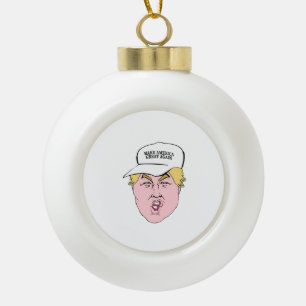 Boule En Céramique Casquette de caricature de Donald Trump grand
