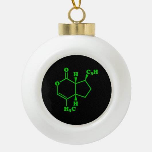 Boule En Céramique Catnip Nepetalactone Formule chimique moléculaire (Devant)