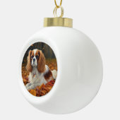 Boule En Céramique Cavalier King en automne Feuilles automne Inspirat (Droite)