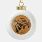 Boule En Céramique Ceramic Native Spirit "Hawk" Ball Ornament (Devant)