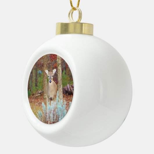 Boule En Céramique Cerf de Noël (Droite)