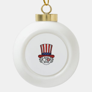 Boule En Céramique Chapeau haut de forme à l'envers patriotique dessi