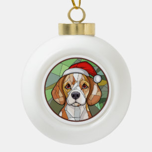 Boule En Céramique Charming Canine Cheer : Noël à thème Beagle