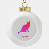 Boule En Céramique Chat à l'ombre (Devant)