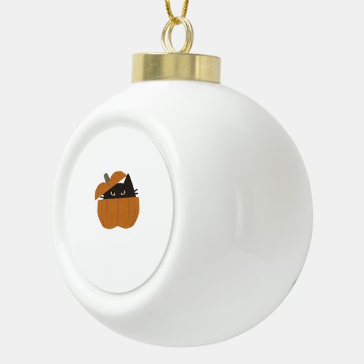 Boule En Céramique Chat citrouille Classique T-Shirt_1 (Droite)