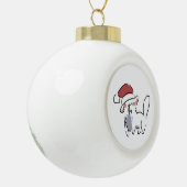 Boule En Céramique Chat de Noël (Gauche)
