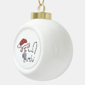 Boule En Céramique Chat de Noël (Droite)