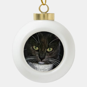 Boule En Céramique Chat noir
