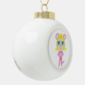Boule En Céramique chatte rose (Gauche)