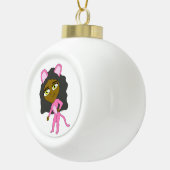 Boule En Céramique chatte rose (Droite)
