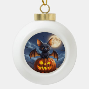 Boule En Céramique Chauve-souris de dessin animé adorable perché sur