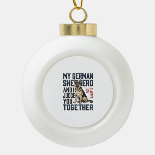 Boule En Céramique Chemise de Berger Allemand Amoureux de Chien Drôle
