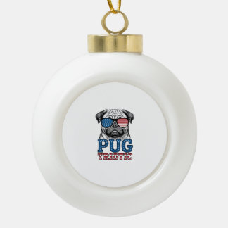 Boule En Céramique Chemise de conception de gravure vintage pug patri