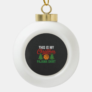 Boule En Céramique Chemise de pyjama de Noël de basket-ball
