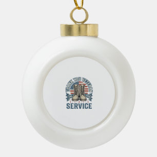 Boule En Céramique Chemise de service de bottes patriotiques de vétér